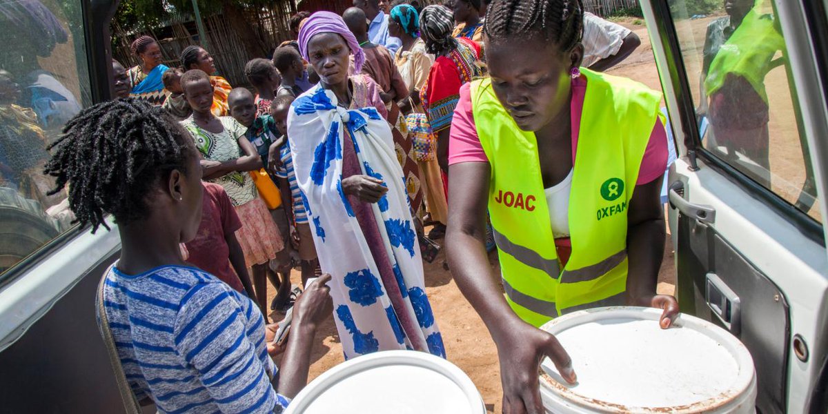 Oxfam's tweet image. &quot;I became a refugee at 7. I remember crouching in the dark, hearing the sound of gunfire &amp;amp; bombs. All of a sudden, everything had changed: I had no choice but to flee my home.&quot; 

Read the powerful story of Loice: from refugee to Oxfam staff + #PeaceBuilder oxf.am/2HJVaD9