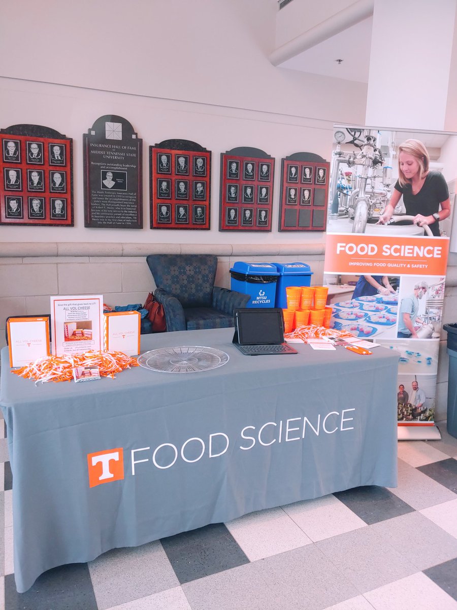 UTKFoodSci's tweet photo. Good morning @tnagteachers! Stop by the Food Science table to learn more about incorporating food science into your curriculum. Oh and don't forget to try some All Vol Cheese!! #teachag #teachtn @UT_Herbert @UTIAg https://t.co/DRBVhWJHLH