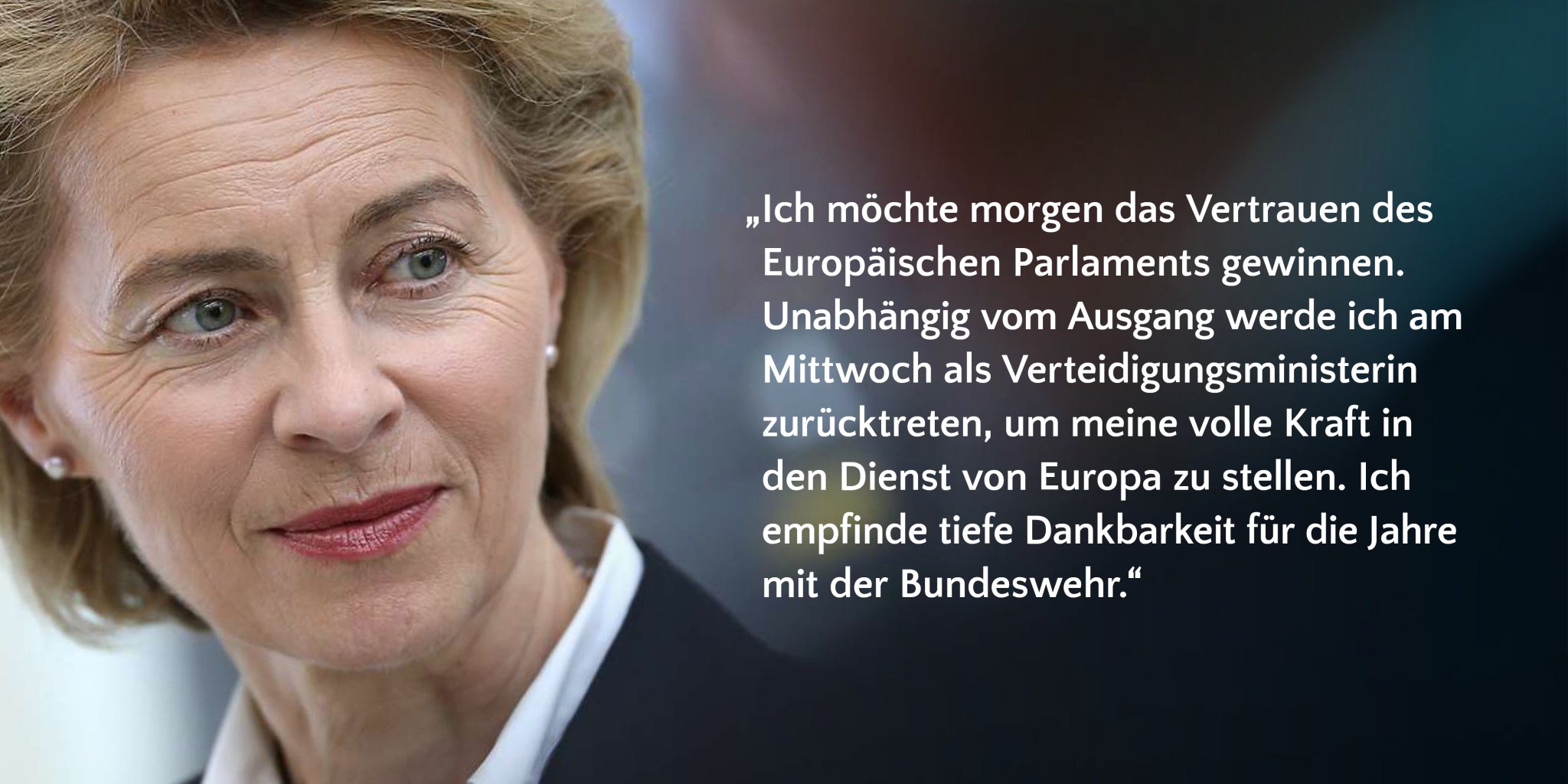 Ursula von der Leyen on Twitter "Meine Entscheidung für Europa. https
