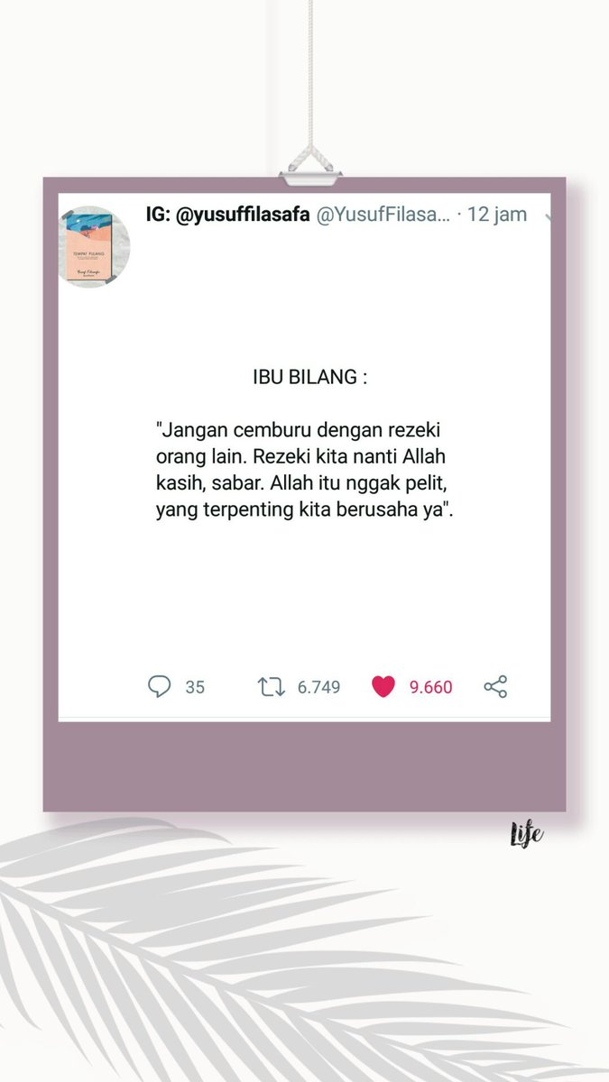 Ig Yusuffilasafa On Twitter Ibu Bilang Jangan Cemburu