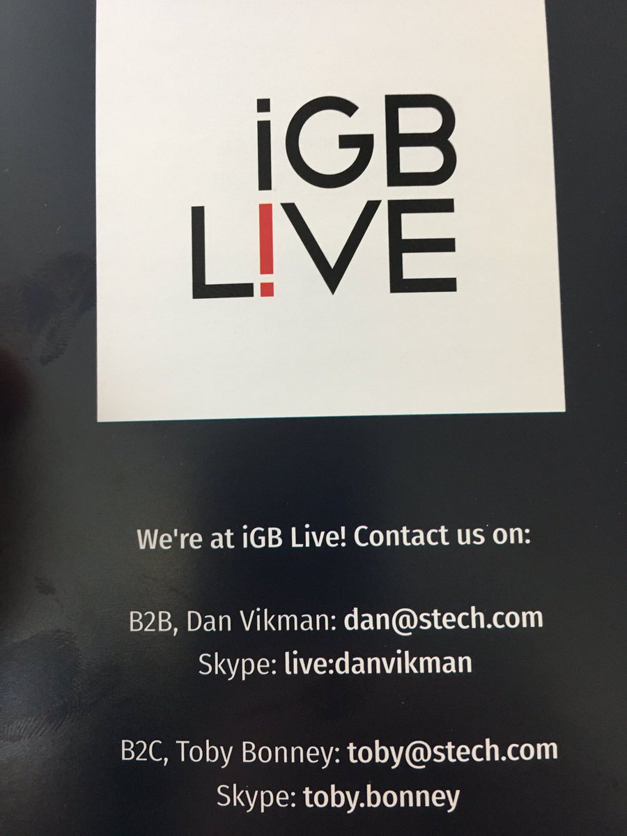 DanVikman's tweet photo. I am heading to @igamingbusiness in #Amsterdam this week with @TobyBonney &amp; the @STechTechnology team. If you want to meet up to discuss our great STech platform and everything #iGaming, let me know. #STech #iGBLive2019. https://t.co/jipF6n0ViY