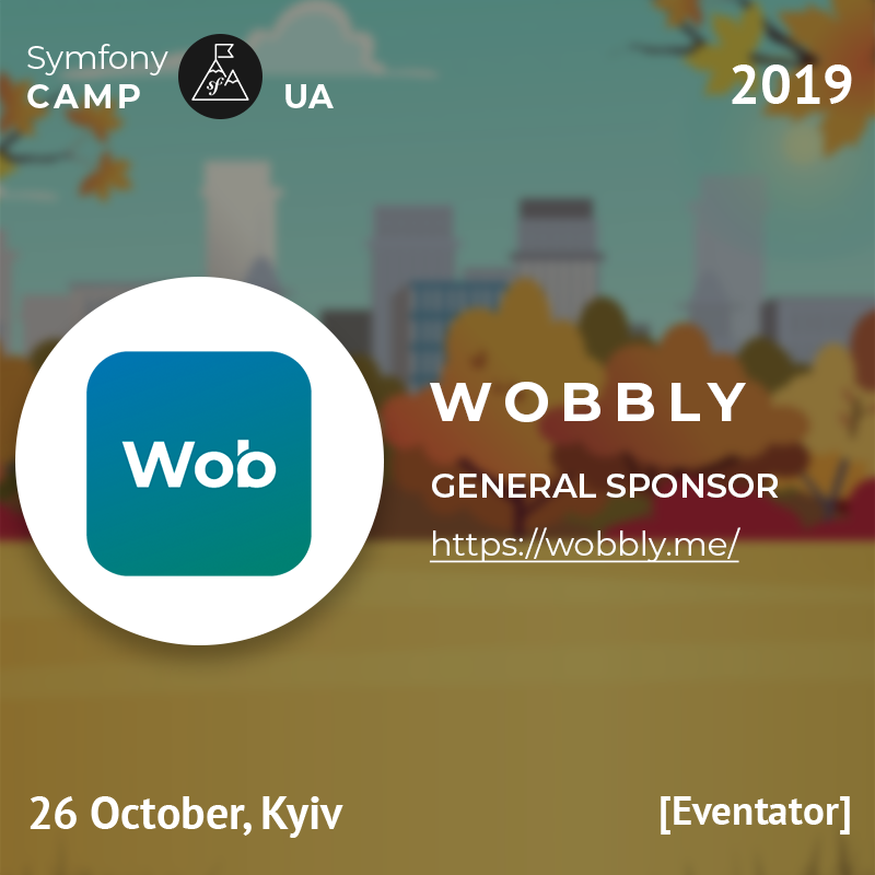 symfonycampua's tweet image. 2019.symfonycamp.org.ua
We thanks Wobbly for supporting the event!
wobbly.me is Open Source Time Tracker it's mean always FREE, build for community supported by the community. We strongly take care of your privacy and data always have a backup.
#symfonycampua