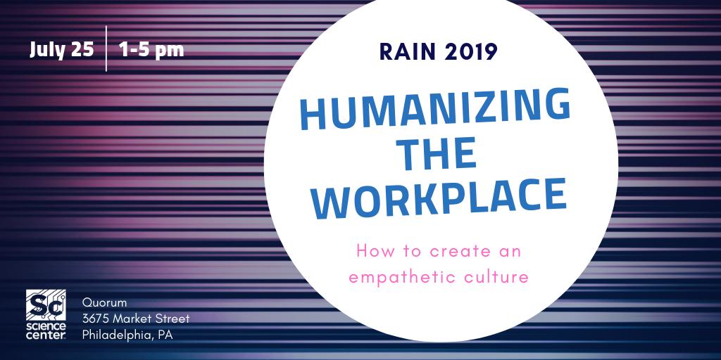 UCScienceCenter's tweet image. Employees are a business’ greatest resource. #RAIN2019 at @Quorum_Sc explores the topic of building an empathetic work culture that helps drive profits and keeps the startup community vibrant, accessible and connected ! sciencecenter.org/engage/rain-20…