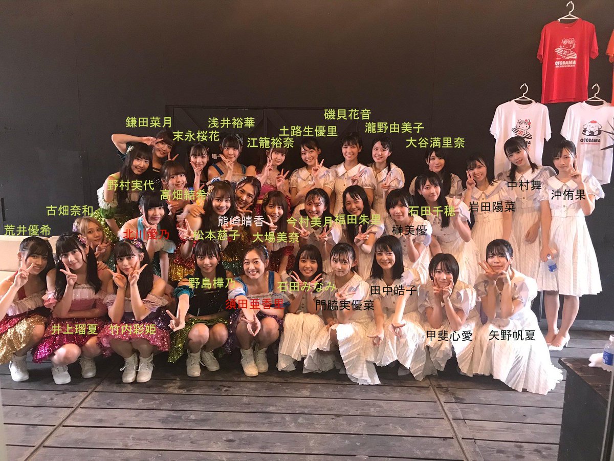 わすれっぽいもっち Wasureppoi Mochi در توییتر Otodama Ske48 Stu48 音霊 気になったけど 名前がわからないと見かけたので 集合写真に名前入れてみました 読みやすいように と色をいくつか使ったのですが見にくかったらごめんなさい 気になるメンバーいた方は