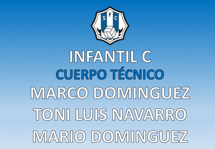 ⚠️CUERPO TÉCNICO INFANTIL C
✅ TEMPORADA 2019-2020

➡️ Marco Dominguez  será el encargado de dirigir el Infantil C acompañado por Toni Luis y Mario Dominguez.

¡A por una gran temporada!

#UNSENTIMENT💙⚪️