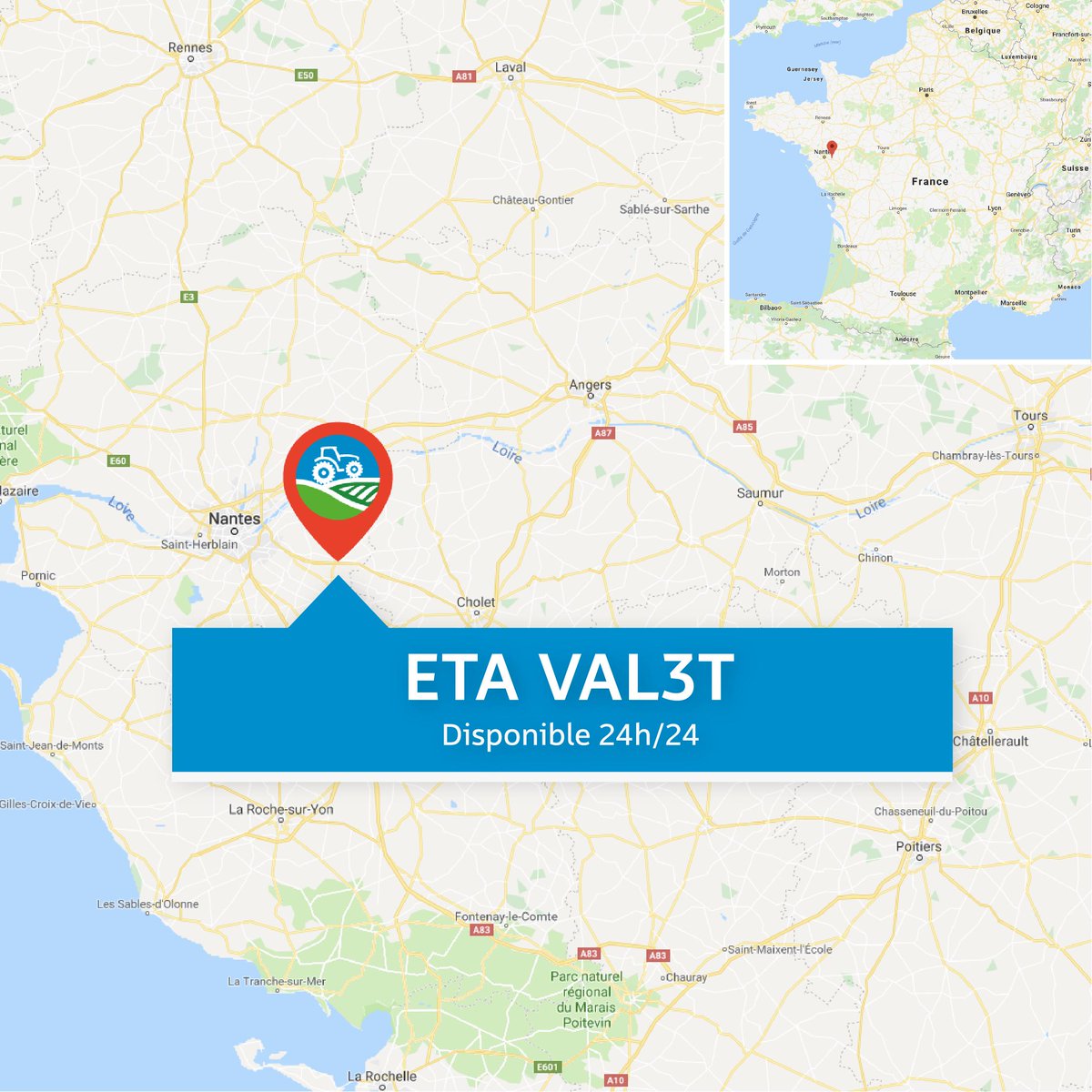 linkinfarm (@linkinfarm) on Twitter photo Agriculteurs et agricultrices du département de Loire-Atlantique (44) l'ETA VAL3T est désormais disponible 24h/24 sur #Linkinfarm 🚜
Découvrez et réservez ses prestations sur linkinfarm
⬇️
linkin.farm/checkout/searc… Agriculteurs et agricultrices du département de Loire-Atlantique (44) l'ETA VAL3T est désormais disponible 24h/24 sur #Linkinfarm 🚜
Découvrez et réservez ses prestations sur linkinfarm
⬇️
linkin.farm/checkout/searc…