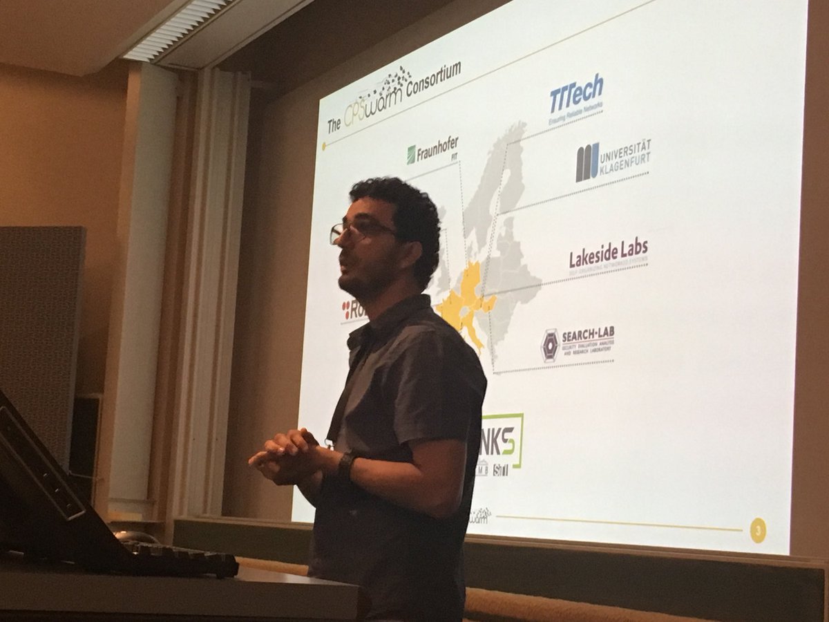 alebagnato's tweet photo. @JdeedMidhat presenting @CPSwarm_EU project at @STAFconferences #STAF2019 Research Project Showcase in @TUeindhoven https://t.co/drwjQfR3J7 https://t.co/khny1JGUkz