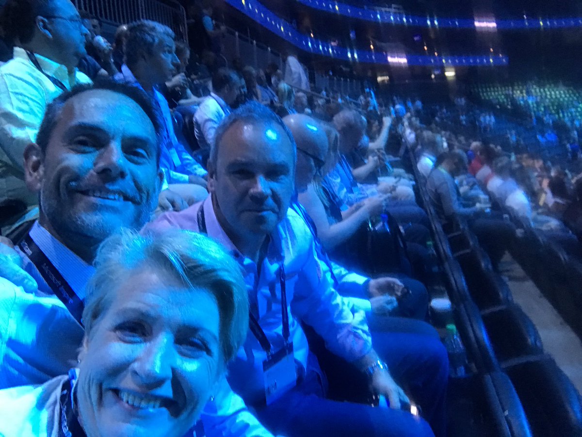 Virtual_Stu's tweet photo. #MSInspire @ComputacenterUK Bright and early start for Microsoft Inspire keynote with @PSBray @pfcasey @dpitt_75 @iain_mobbs @angelaspicer17 https://t.co/o4wvYoXVlc