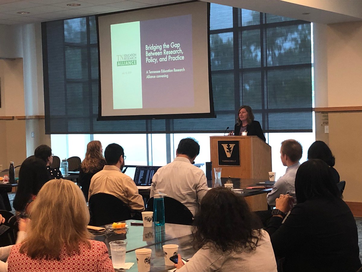 TNEdResAlliance's tweet image. Our TERA convening on bridging the gap between research, policy, and practice is officially underway here at @vupeabody. Thank you to our external partners, research affiliates, and @TNedu for diving into these discussions with us! #PolicyandPractice