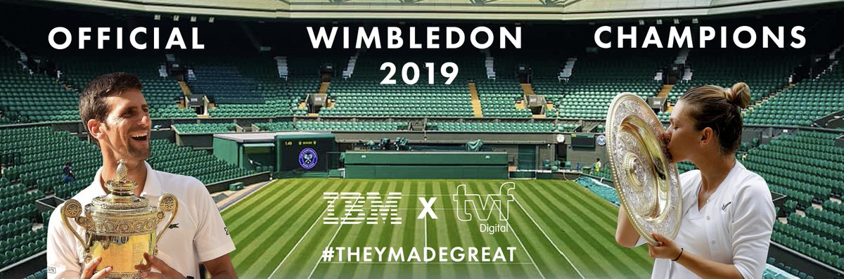 TVF_Digital's tweet photo. Our most successful campaign which introduced @IBMWatson in 2017 made this Wimbledon the most immersive tournament ever. Pundit Watson worked to understand what makes a great player. Based on their performance it is safe to say @DjokerNole &amp; @Simona_Halep define #WhatMakesGreat. https://t.co/HiBQm0i7Eo
