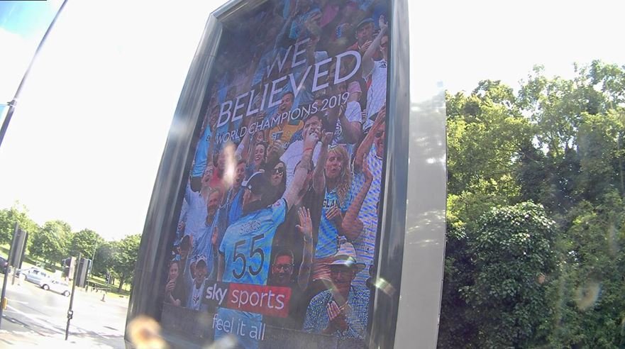 Instant national coverage for @SkySports to celebrate England winning the #CricketWorldCupFinal - #WeBelieved. The power and reactivity of DOOH @RapportWW @8OutdoorMedia