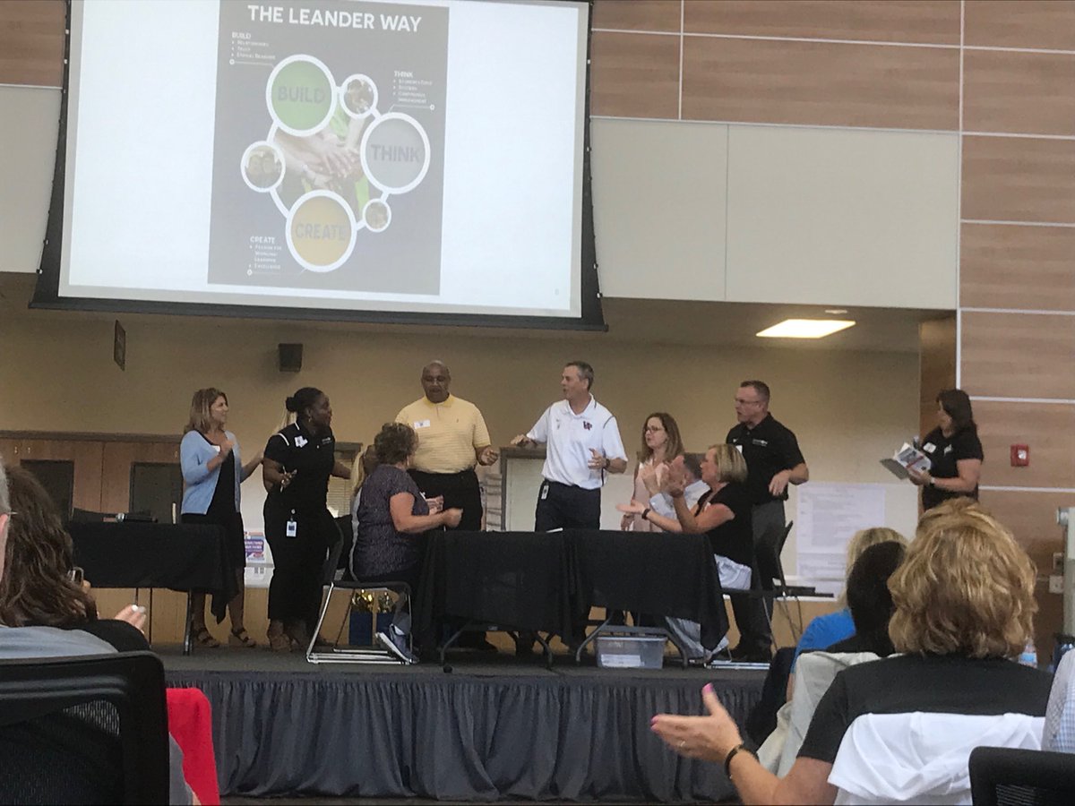LISD leaders learning to lead by thinking systems and remembering to have fun at the same time!  Leander Leadership Retreat 2019