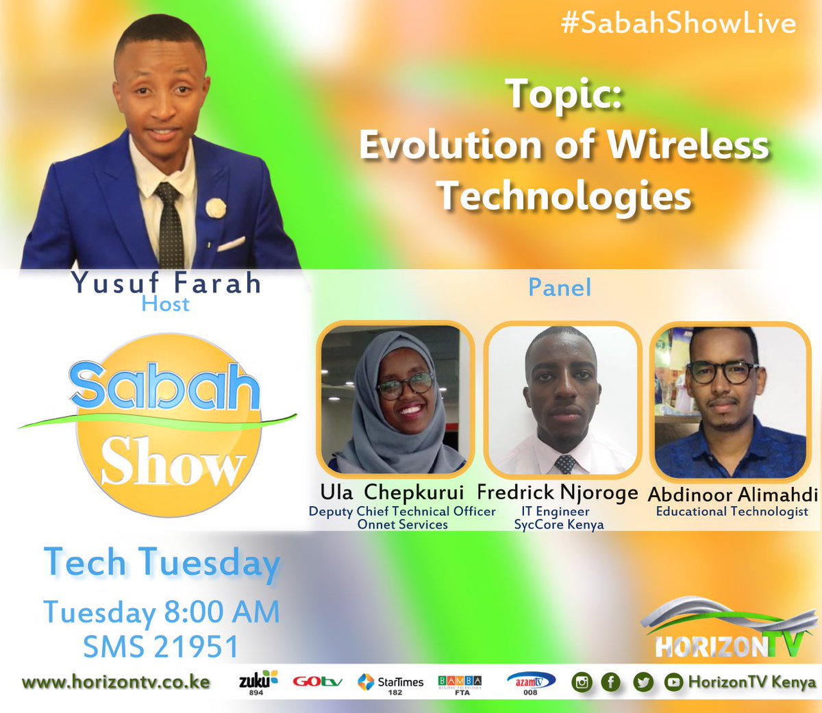 FarahJr002's tweet photo. Make a date with me tomorrow morning on the #Sabahshow on @HorizonTVKenya and let's have a newspaper riview followed by matters #technology only on #TechTuesday. 
Let's get talking folks!

#MondayMotivation. https://t.co/nE4B3aX3H5