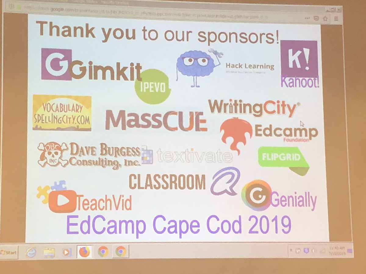 ccarr_room12's tweet photo. Fantastic sponsors for #EdCampCapeCod https://t.co/QIlYgDlnnO