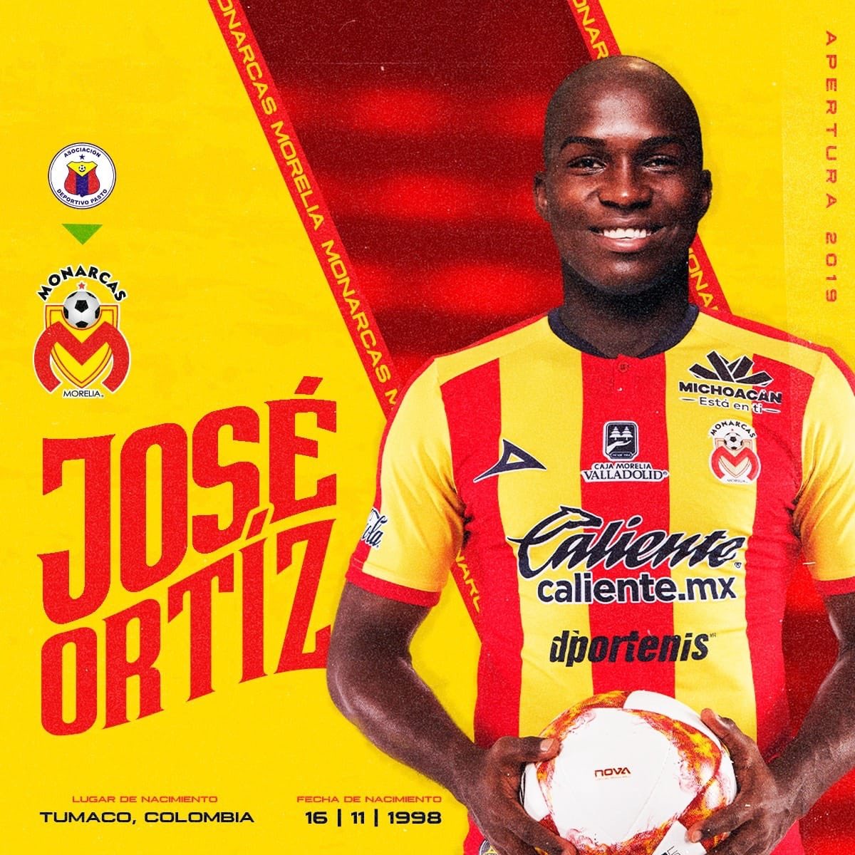 FiebreDep's tweet image. #DraftMx #LigaMx 

@FuerzaMonarca hace oficial la llegada de José Ortiz.