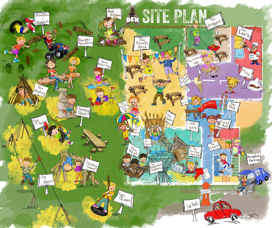 From the Mud Kitchen to The Climbing Stack – check out our amazing illustrated map to see the variety of fantastic activities we have on offer at The Den! 😍

Don’t forget to book online in advance and save: bit.ly/2Okg7pu
