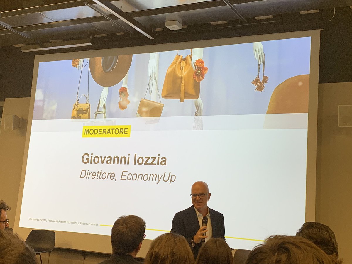 Oggi in #EYWavespace parliamo del futuro del fashion, dell’impatto del digitale e delle nuove politiche di sostenibilità con startup e grandi players del settore #EY #EYItaly  Massimiliano Vercellotti Antonella Bompensa Paolo Maloberti Giovanni Vacchi Bianca Bonaldo