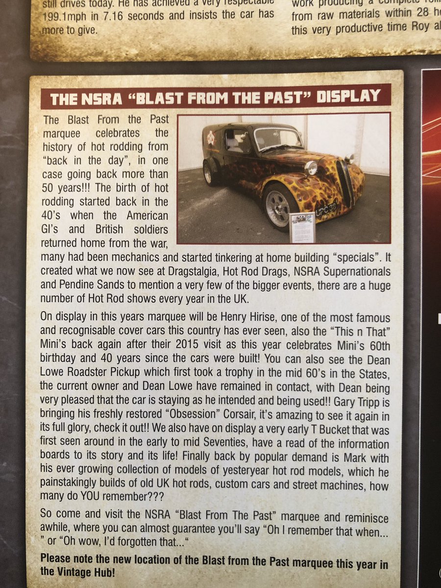 aydeecee12's tweet photo. Delighted our little Fordson made it into the Dragstalgia official programme. 👍🏼👌🏼 #Fordson #Dragstalgia #Santapod #DragRacing #history #officialprogramme https://t.co/UKRH0LlmMv