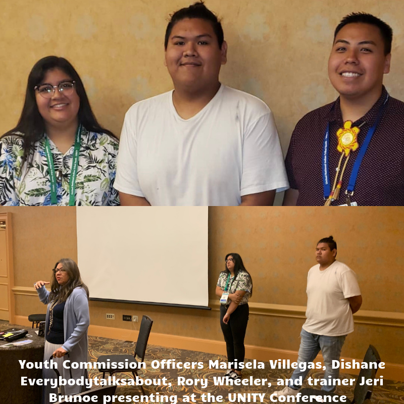 NCAIYouth's tweet photo. The @NCAI1944 Youth Commission recently returned from the National UNITY Conference, where they held a presentation on the Commission’s role as a place of problem-solving and empowerment for Native youth. #UNITYFL2019 https://t.co/WShWTxQaVP