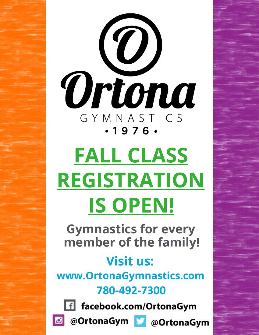Registration for fall classes is open, and spots are filling up fast!!! Make sure you register to get a spot in the class you want!
.
.
.
#ortonagym #teamortona #OGC #gymnastics #gym #gymlife #yeg #yeggers #fitness #fitfun #kidsfitness #healthandfitness #healthy #sportsandfitness