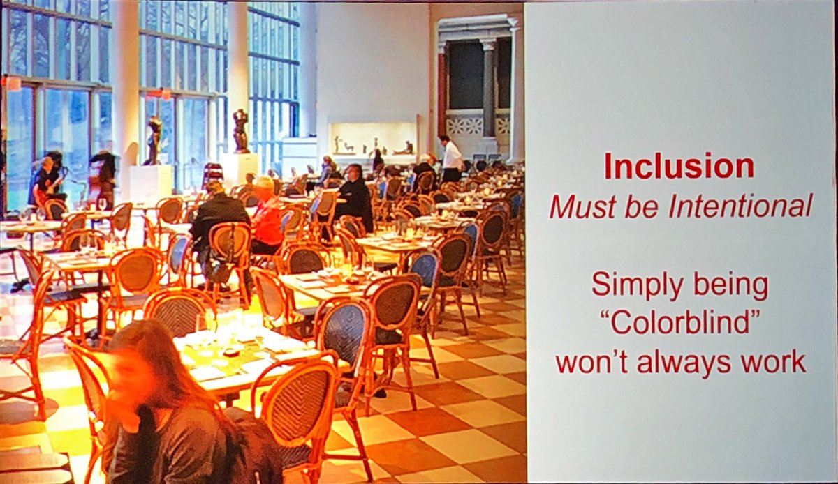 kfrisch's tweet photo. “Treating everyone the same doesn’t always work.” Equal doesn’t mean the same #ContextSensitive Listen more. Might need to connect in different ways because we aren’t all the same. “Inclusion takes work.” Bonnie St. John #D2LFusion #MoveEveryOneForward
#WeAreTheDifferenceMakers https://t.co/YQ7PxBoBmv