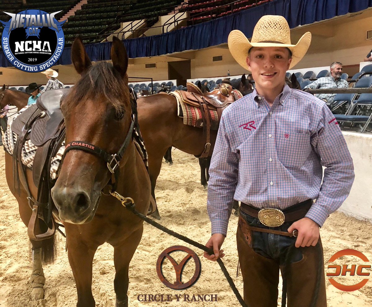 PHorseCentral's tweet photo. #CircleYRanch brings you this update from the #NCHA Metallic Cat #summerspectacular2019 at the halfway point after Day #1 of the Non Pro 5/6YO 1st Go Langston Pattillo &amp; High Stylin CD currently lead with a 222. Lica Pinkston leads Limited with a 219 on Stylish Top Brow. https://t.co/vhrAdMdNhP