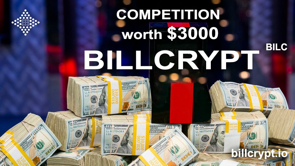 BILLCRYPT1's tweet photo. Win $300 worth of BILLCRYPT every week!
We are launching today a special bounty contest with prizes worth $3000 for the best picture, gif, meme about BILLCRYPT
WE`LL REWARD 3 best members every week
Details
https://t.co/WwTWizwF8H https://t.co/1Djkrd5HyW