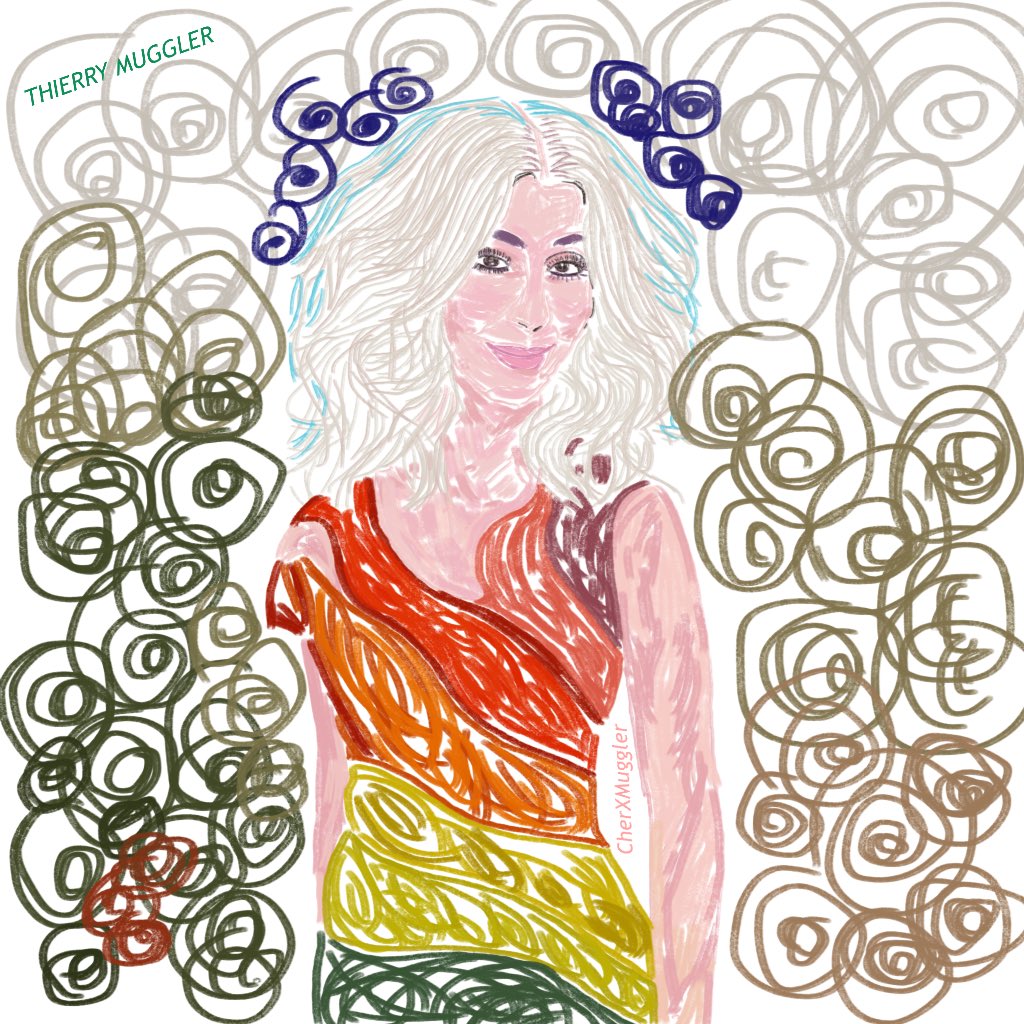 ashionbax's tweet photo. CherXMuggler by #AshionbaxIllustration for theuniqueillustration #cher #thierrymuggler #artwork #mode https://t.co/2ZjG5EpSDw