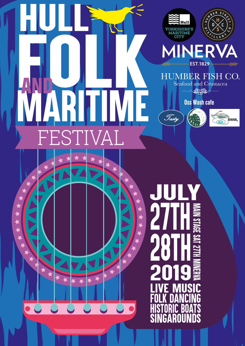 HullFolk's tweet photo. We are nearly there with the @minerva_hull line-up on the Saturday - keep watching this space! But there'll be music from 1pm-11pm including @musicbyCarrieM, @Hillbillytroupe, @timoconnorhull and the Poachers, @bernielaverick and the Made In Hull Band, and the @NickRooke band. https://t.co/8Xl8eD2YC5