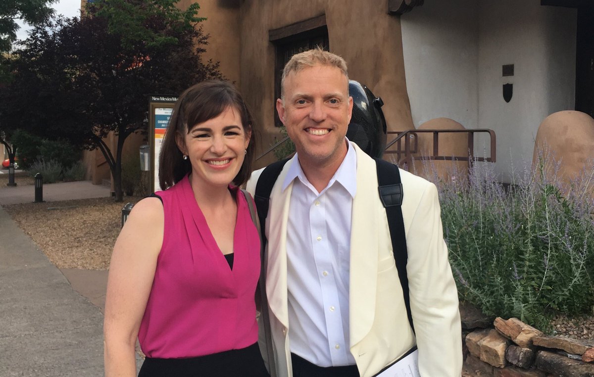 This week, some of our TSO musicians have reached Santa Fe, New Mexico! Principal Cello Joseph Johnson and Assistant Principal Viola Theresa Rudolph performed John Harbison’s work IF at the opening concert of the Santa Fe Chamber Music Festival last night.
