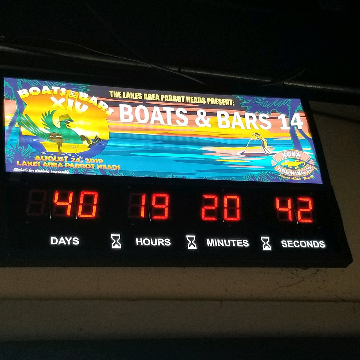 lakesareaPH's tweet photo. The countdown to #BoatsBars14 is on! Find out more on our website, https://t.co/cRo8b0m01Z. #LAPHC #parrotheads #Zorbaz https://t.co/CnrL4uRNYC