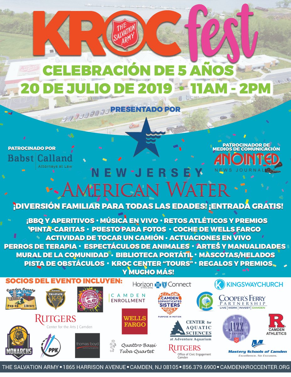 CamdenKroc's tweet photo. KROCFEST presented by @njamwater this Saturday. Huge lineup of activities, games, performances, mascots, food options and giveaways thanks to over 30 partners. FREE. We anticipate approximately 2,000 attendees and hope your family will join us! https://t.co/QaFqxGhY84