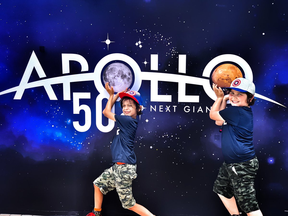 At 5 and 4 Captain A & Captain SySy found their love of space 🌌 and science 🧪! TSo, attending Cocoa Beach’s “Astronaut Parade” in celebration of “Apollo 11’s” 50 year anniversary was one of their best voyages for the Captains yet! #apollo1150thanniversary #NASA #iamflvs