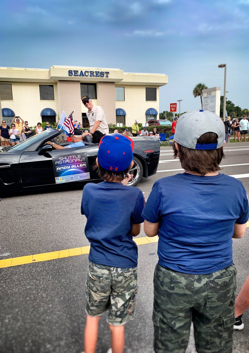 At 5 and 4 Captain A & Captain SySy found their love of space 🌌 and science 🧪! So, attending Cocoa Beach’s “Astronaut Parade” in celebration of “Apollo 11’s” 50 year anniversary was one of their best voyages for the Captains yet! #apollo1150thanniversary #NASA #iamflvs
