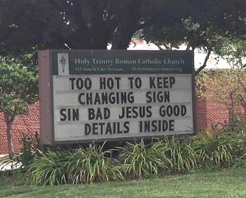 JeremyMcLellan's tweet photo. 10/10 church sign https://t.co/93RArm2Kmb