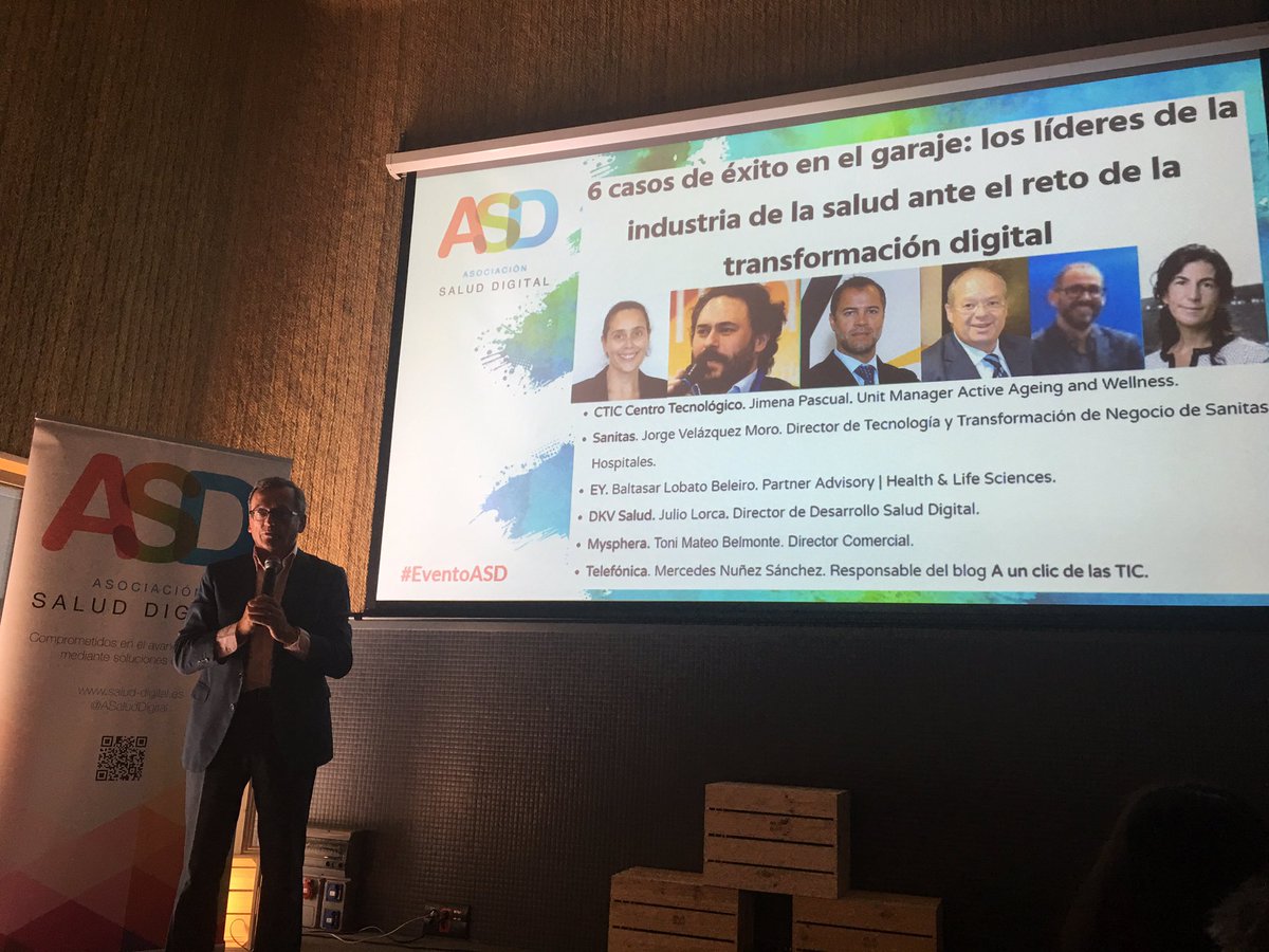 carmlarramendi's tweet photo. 11 julio #eventoASD @jaime_delbarrio presenta 6 casos de exito: @fundacionctic, @sanitas, @EY_Spain @DKVSeguros @mysphera @TE_GranEmpresa “La transformación digital no es posible sin las personas” El valor que estas obtienen es lo que hace que la gente utilice las tecnologías.. https://t.co/PFr0UyKUe7
