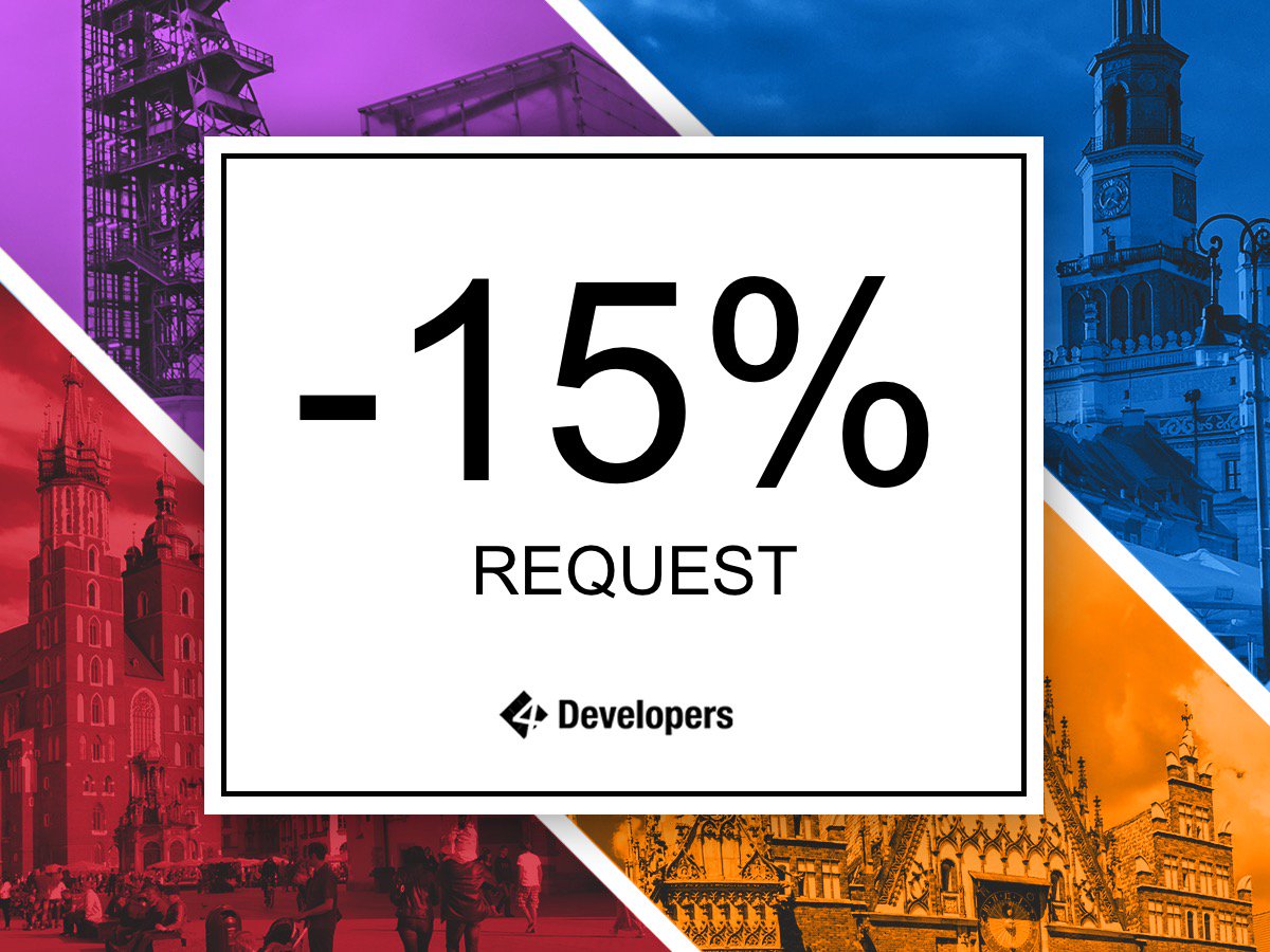 Już tej jesieni rozpocznie się kolejna programistyczna podróż <a href="/4Developers/">4Developers</a>  🥳

Jako Community Partner Festiwalu mamy dla Was aż 15% zniżki na bilety! 💥 

Wpiszcie kod: REQUEST by zdobyć tańsze wejściówki 💸

Zniżka obowiązuje we wszystkich miastach!