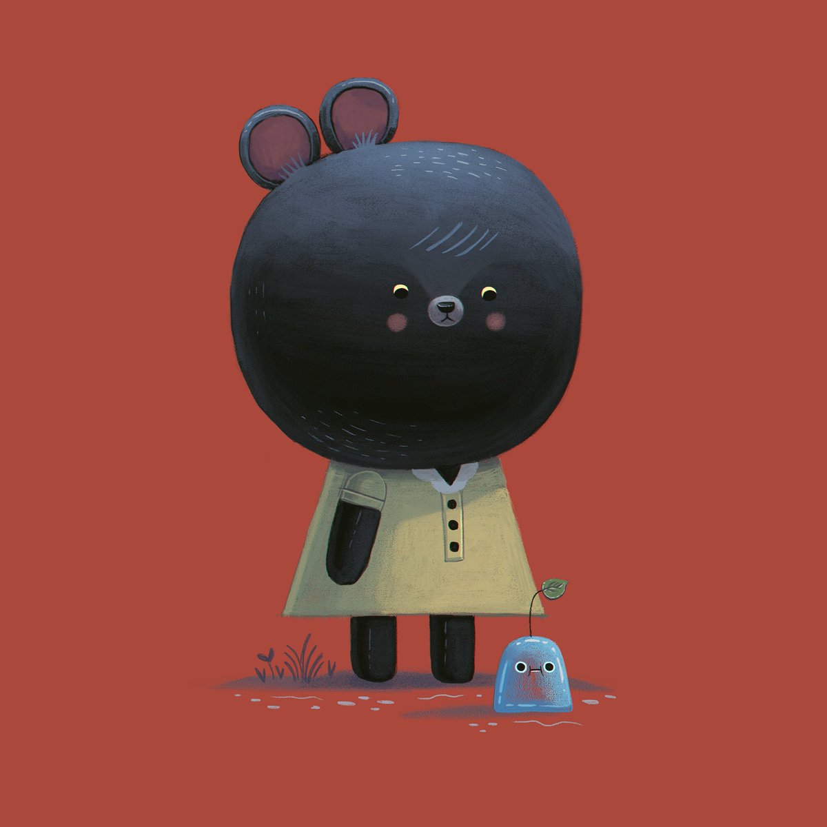 DanielHShaffer's tweet photo. an encounter
.
.
.
#illustration #bear #illustrator #art #artistsontwitter #cute #largehead #slime #painting #danielshaffer https://t.co/XG2ZAWMOu7