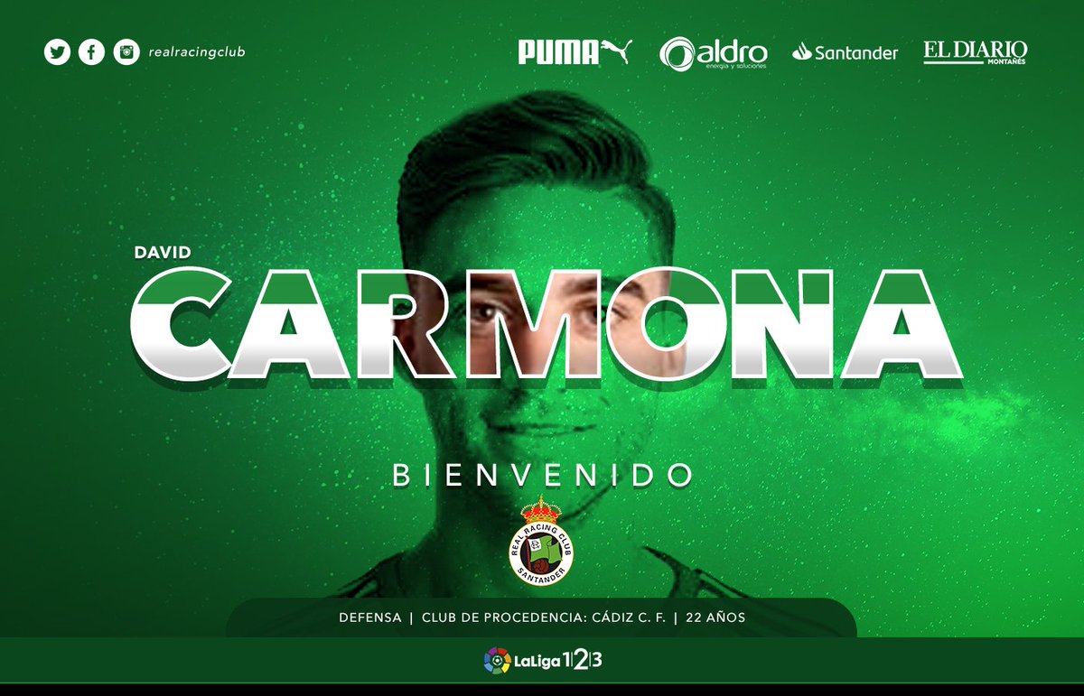 David Carmona, nuevo jugador del Racing de Santander (Foto: RS).