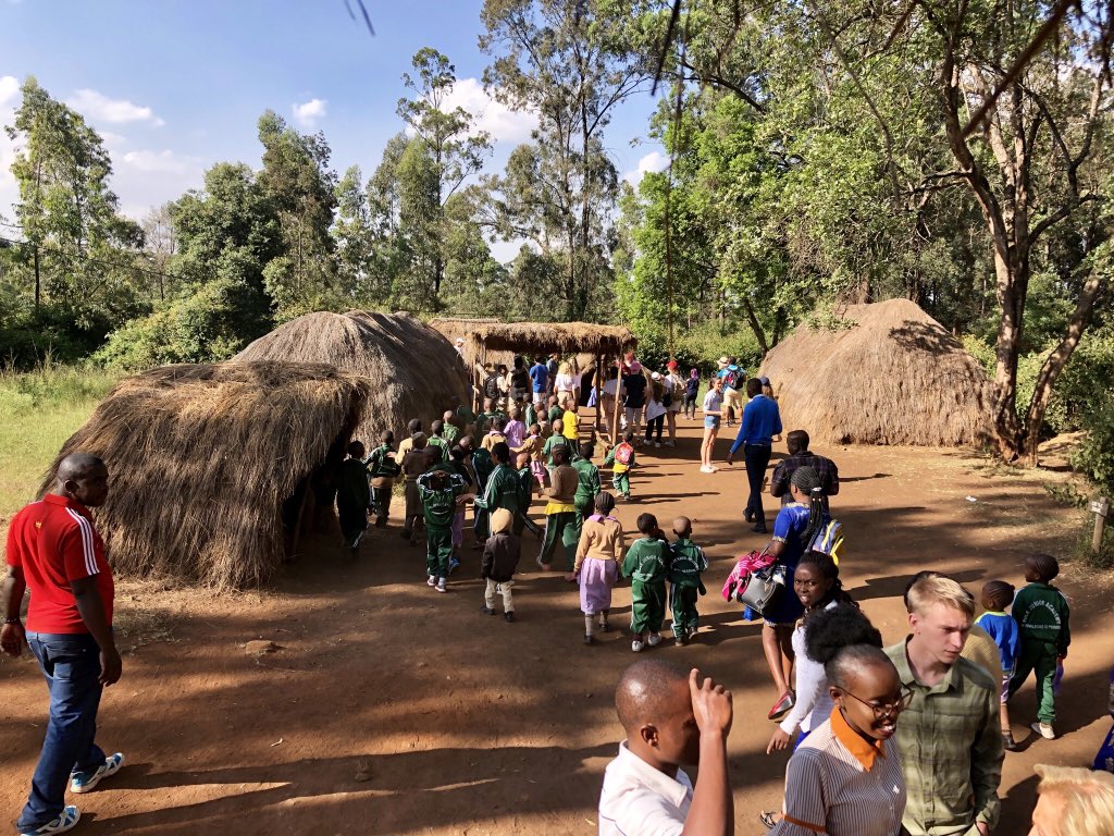 TrentinKenya's tweet photo. A visit to Bomas In Kenya was our last pit-stop for the day, where we got to absorb the Kenyan culture with some tribal music, dances and a little walk around the living museum @TrentCollege #GroupDancing #Tribal #TenWivesAtATime #Culture #WatchTower https://t.co/MiIFZwoCpb