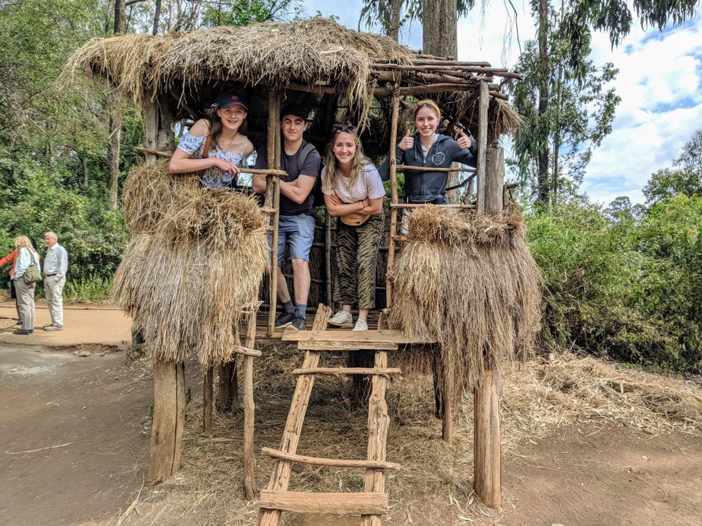 TrentinKenya's tweet photo. A visit to Bomas In Kenya was our last pit-stop for the day, where we got to absorb the Kenyan culture with some tribal music, dances and a little walk around the living museum @TrentCollege #GroupDancing #Tribal #TenWivesAtATime #Culture #WatchTower https://t.co/MiIFZwoCpb