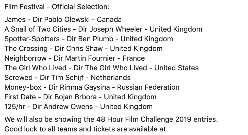 Workbenchp's tweet image. Congratulations to the awesome finalists in this years Reading Fringe Film Festival. We had a total of 195 amazing submissions from 33 countries. @Rdgfringefest  tickets available at ticketsource.co.uk/readingfringef…
