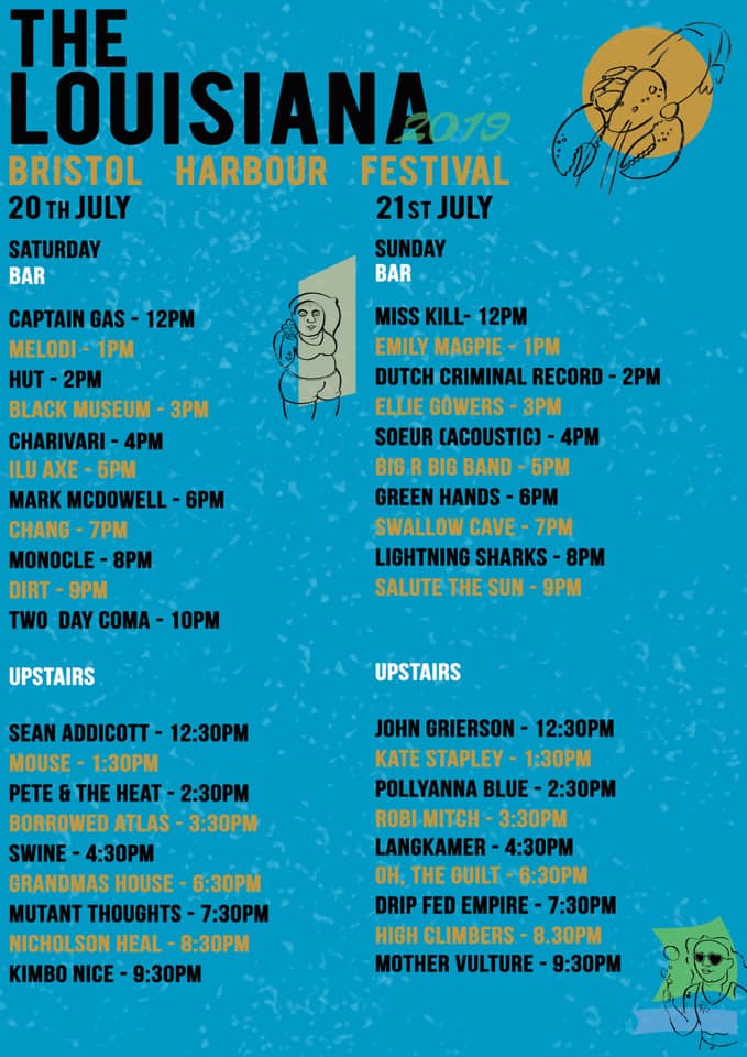 ⚓Less than a week away from Harbour Fest ⚓ Excited to play with so many great bands😁 PB x 💙 @MissKill_Band @DCRlads @soeursoeursoeur @TheBigRBigBand @greenhandsox @LightningSharx @wesalutethesun @KateStapley @LangkamerBand @OhTheGuiltMusic @DripFedEmpire @HighClimbers_