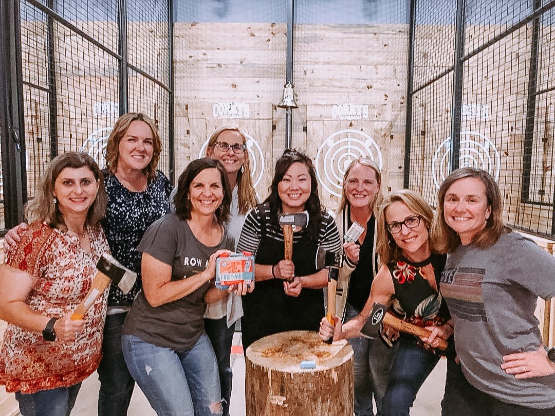 corkysgaming's tweet image. Axe throwing can accommodate large groups and events such as reunions, bachelor(ette) parties, and team building.

Learn more &amp;amp; book your hours of fun @ corkysgamingbistro.com/axe-throwing/

#axethrowing #dallasfun #dtx #grapevine #entertaining #teambuilding #birthdayparty #adultfun