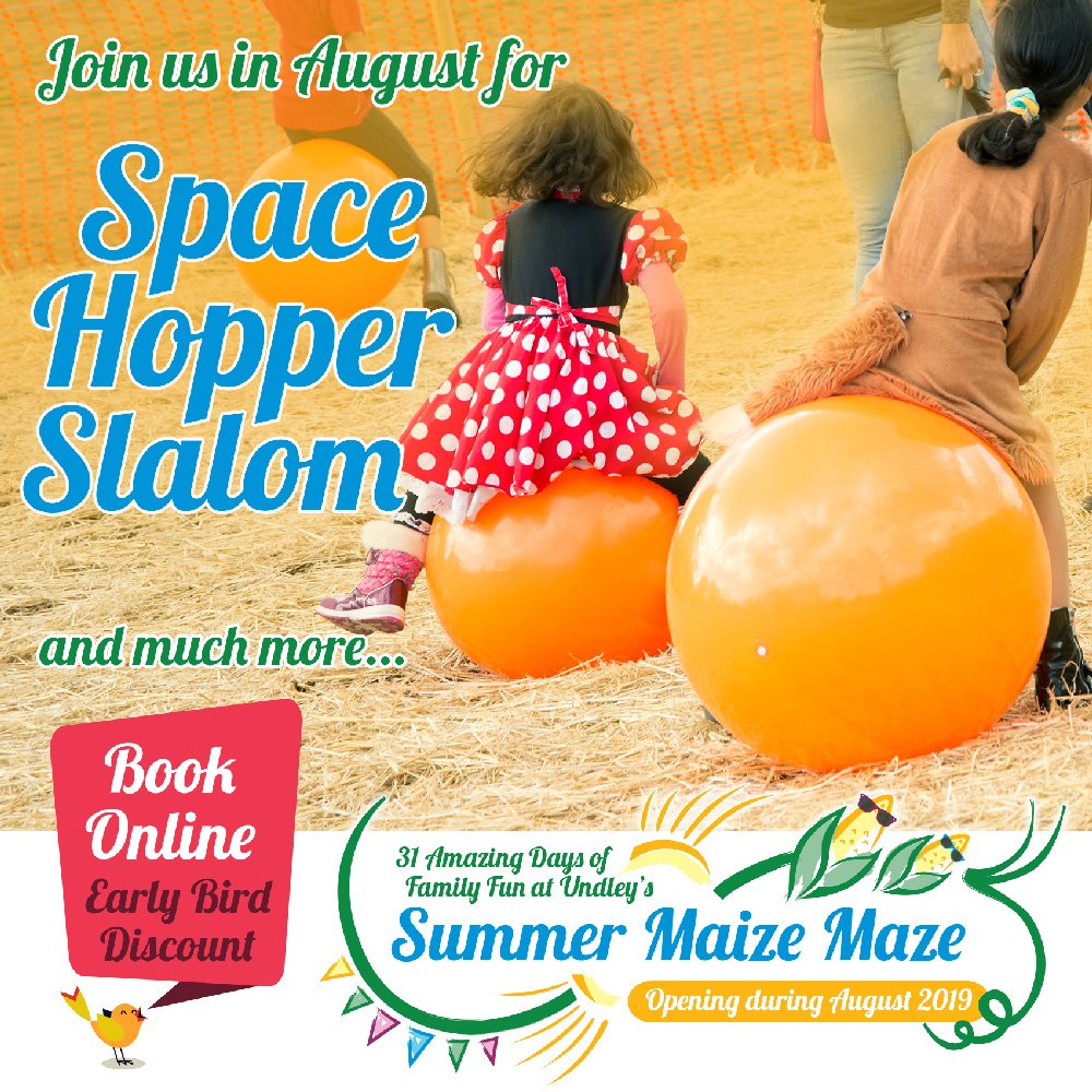 Join us in AUGUST at our NEW SUMMER EVENT which offers: the themed MAIZE MAZE, a large SAND PLAY area; guided FARM WALKS; an unusual SPACE HOPPER SLALOM; as well as INFLATABLE ATTRACTIONS and utterly YUMMY REFRESHMENTS. 🌞🍪⛱
bit.ly/2LmZn3U