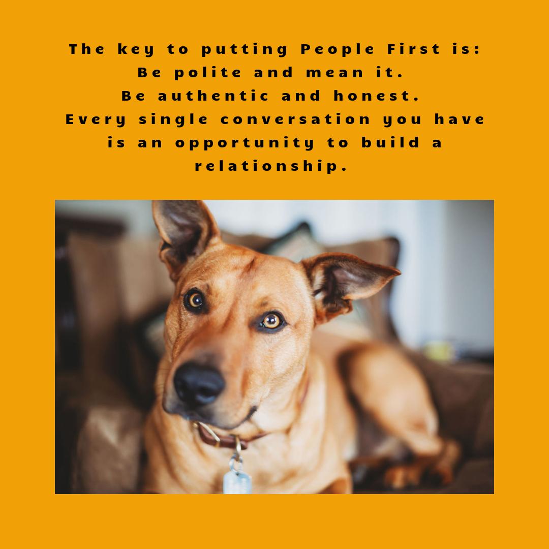 GeorgeTroy_Auth's tweet image. The key to putting People First is: Be polite and mean it. Be authentic and honest. Every single conversation you have is an opportunity to build a relationship. ow.ly/UxXO50u5pU6  #retail #fivelawsofretail #peoplefirst #retailsuccess