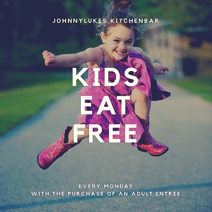 KIDS EAT FREE on Mondays! Come hungry, bring the kiddos and let us take care of the rest! *dine in only.
#johnnylukes #wilmingtonnc #kidseatfree #ilm