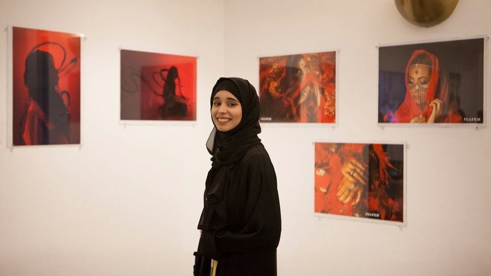 PaceUNews's tweet photo. #PaceU’s Saudi Student Club was ftd. in @AboutHerOFCL for their new Saudi Art Exhibition in Washington, DC. In collaboration with @saudisignaturs, the exhibit seeks to shine a light on the kingdom’s culture, using photography and art from the region. https://t.co/Of7QiRGFcn https://t.co/bfQHabPKIO