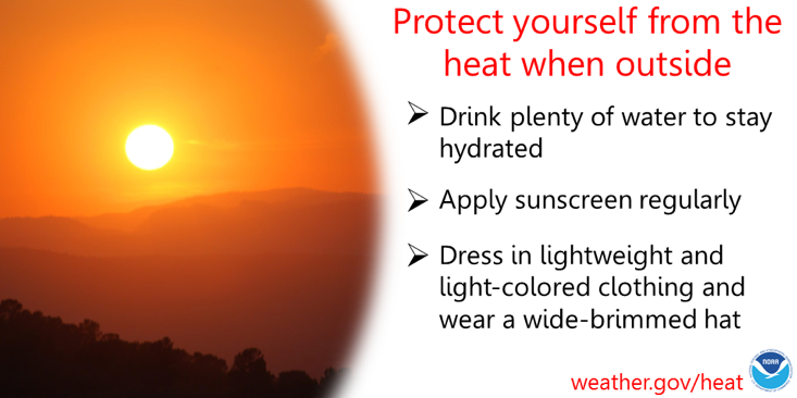 Will you be spending time in the #heat today?🌡️ Make sure you get enough #WaterRestShade!🌳Also, remember sunscreen is a MUST for everyone under the sun - protect your skin!  #HeatSafety #SummerSafety #CapitalReadinessCollaborative