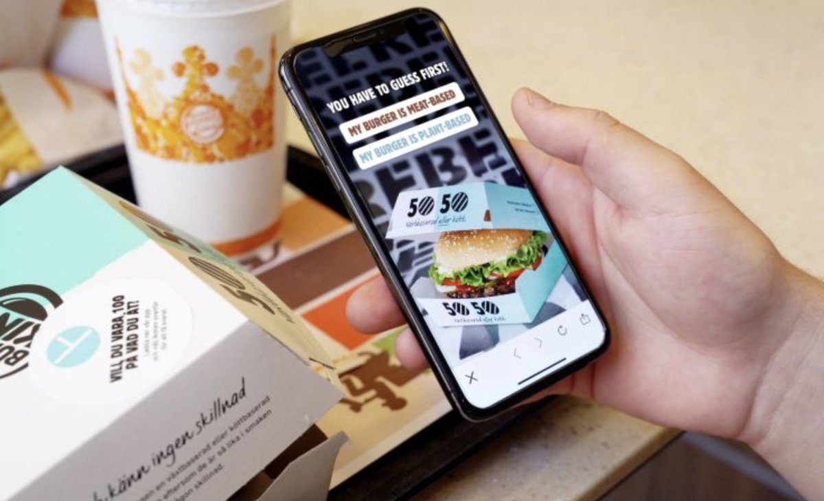 Integration of mobile in marketing. <a href="/BurgerKing/">Burger King</a> asks Swedish customers to guess if their burger is made of meat or not. bit.ly/BKmobilemeat  #DigitalMarketing #mobilemarketing #MarketingDigital